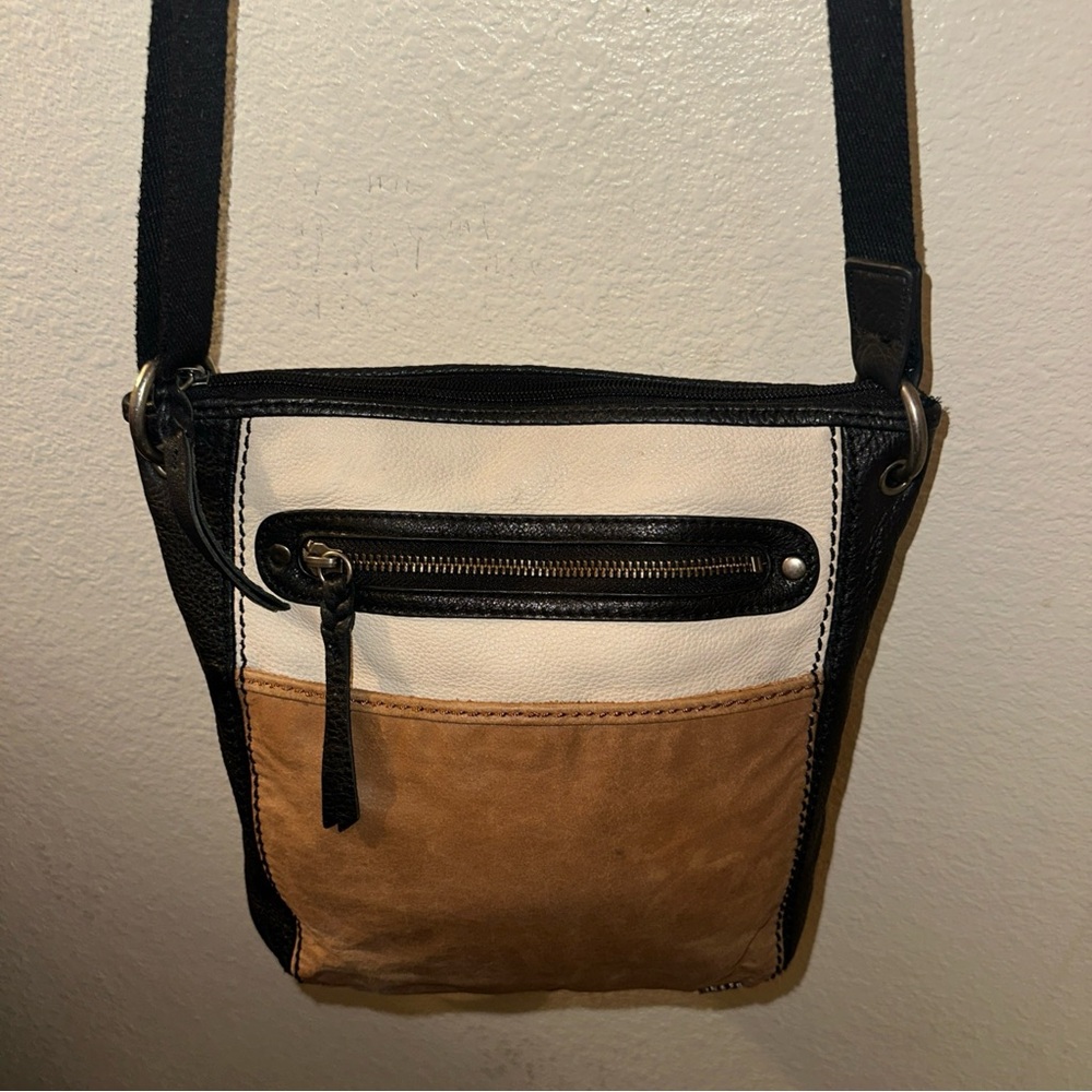 The Sak Stylish Black and Tan women’s Crossbody Bag
